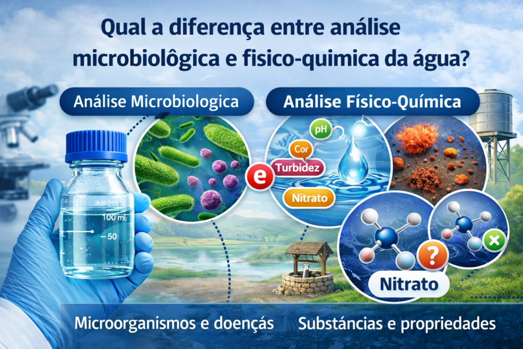 11 qual a diferença entre análise microbiológica e físico imagem